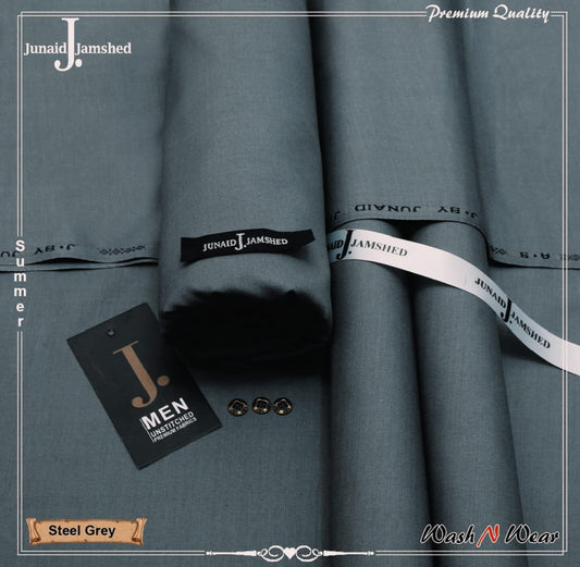 J. Junaid Jamshed Men's premium Wash & Wear Suit - Summer Collection 2026