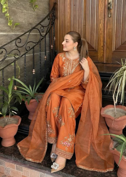 Laam Silk Digital Printed 3pcs Unstiched Premium Quality Suit