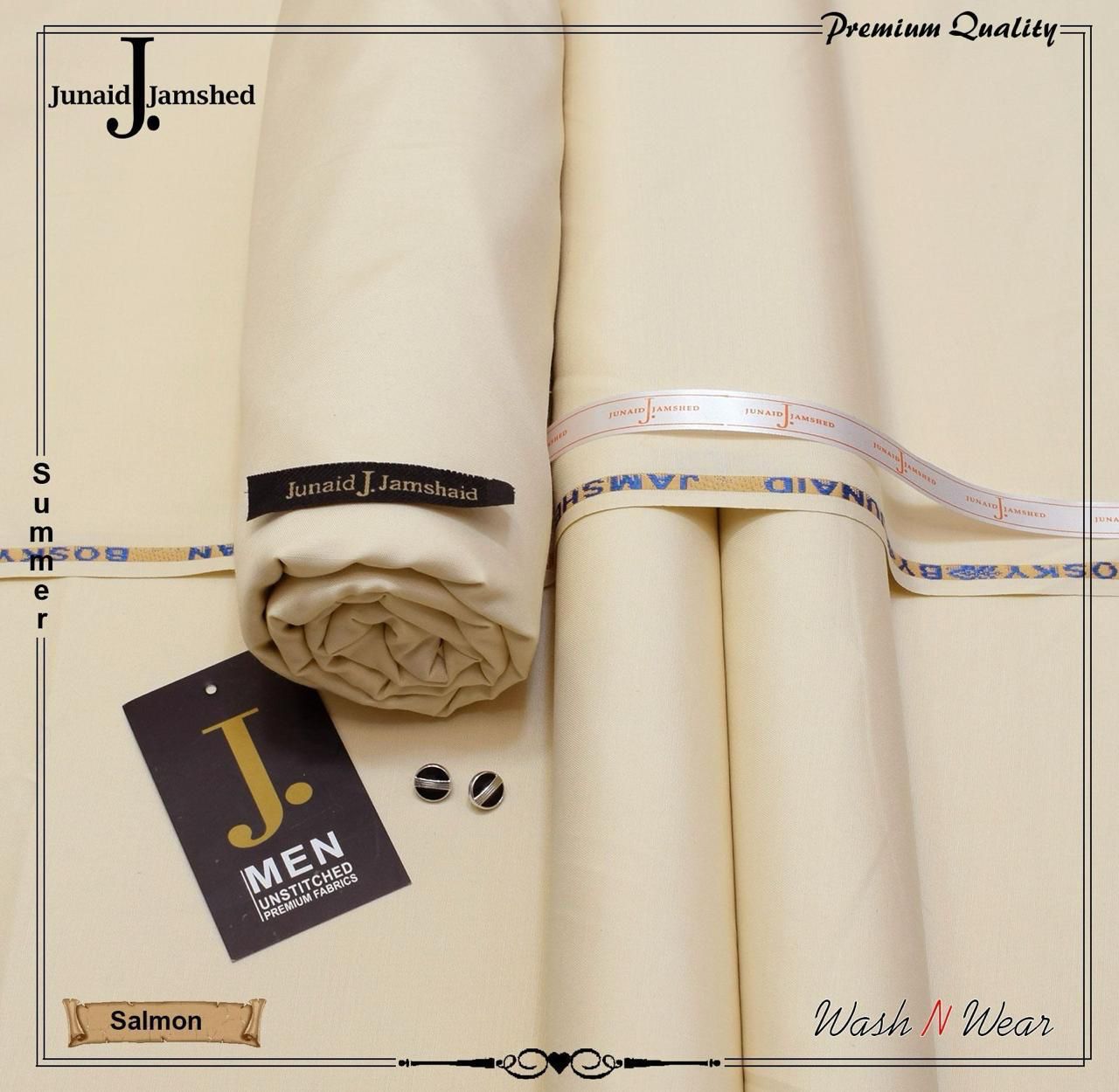 J. Junaid Jamshed Men's premium Wash & Wear Suit - Summer Collection 2026