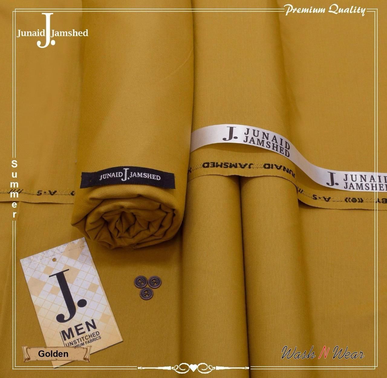 J. Junaid Jamshed Men's premium Wash & Wear Suit - Summer Collection 2026