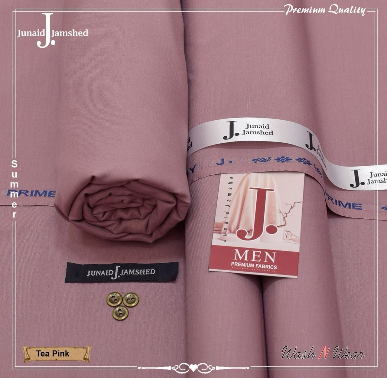 J. Junaid Jamshed Men's premium Wash & Wear Suit - Summer Collection 2026