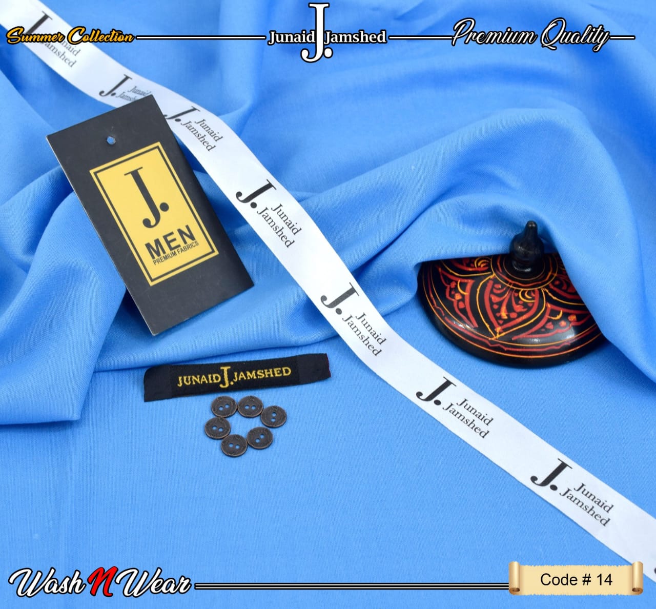 J. Junaid Jamshed Men's premium Wash & Wear Suit - Summer Collection 2026