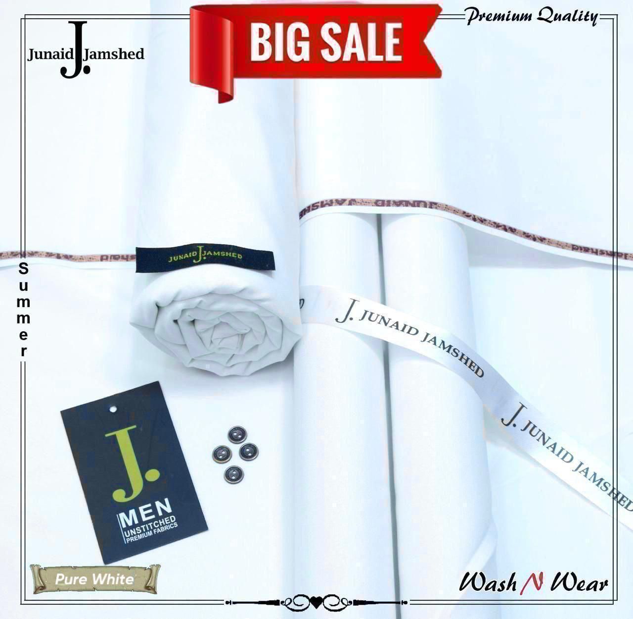 J. Junaid Jamshed Men's premium Wash & Wear Suit - Summer Collection 2026