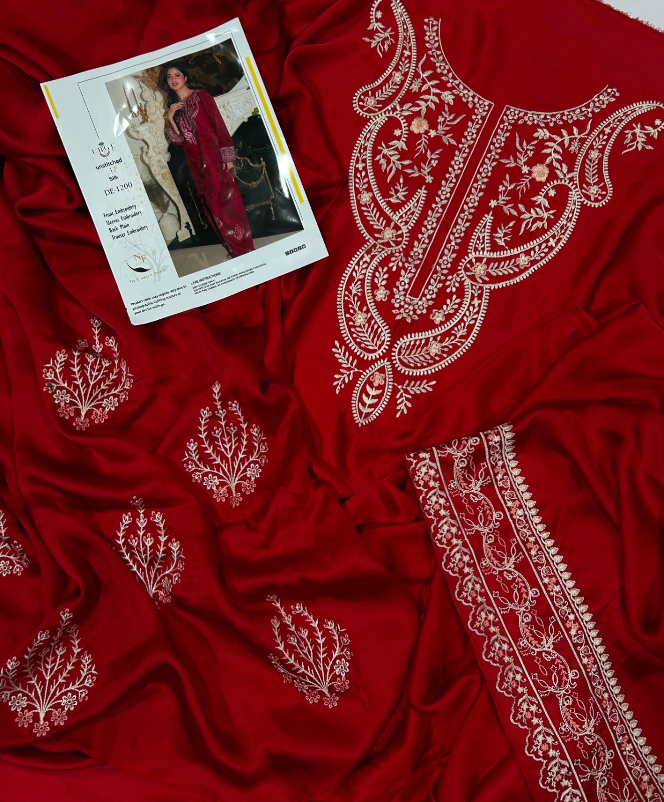 Elegance Silk by Sajal Ali – Premium Embroidered Silk 2 Piece