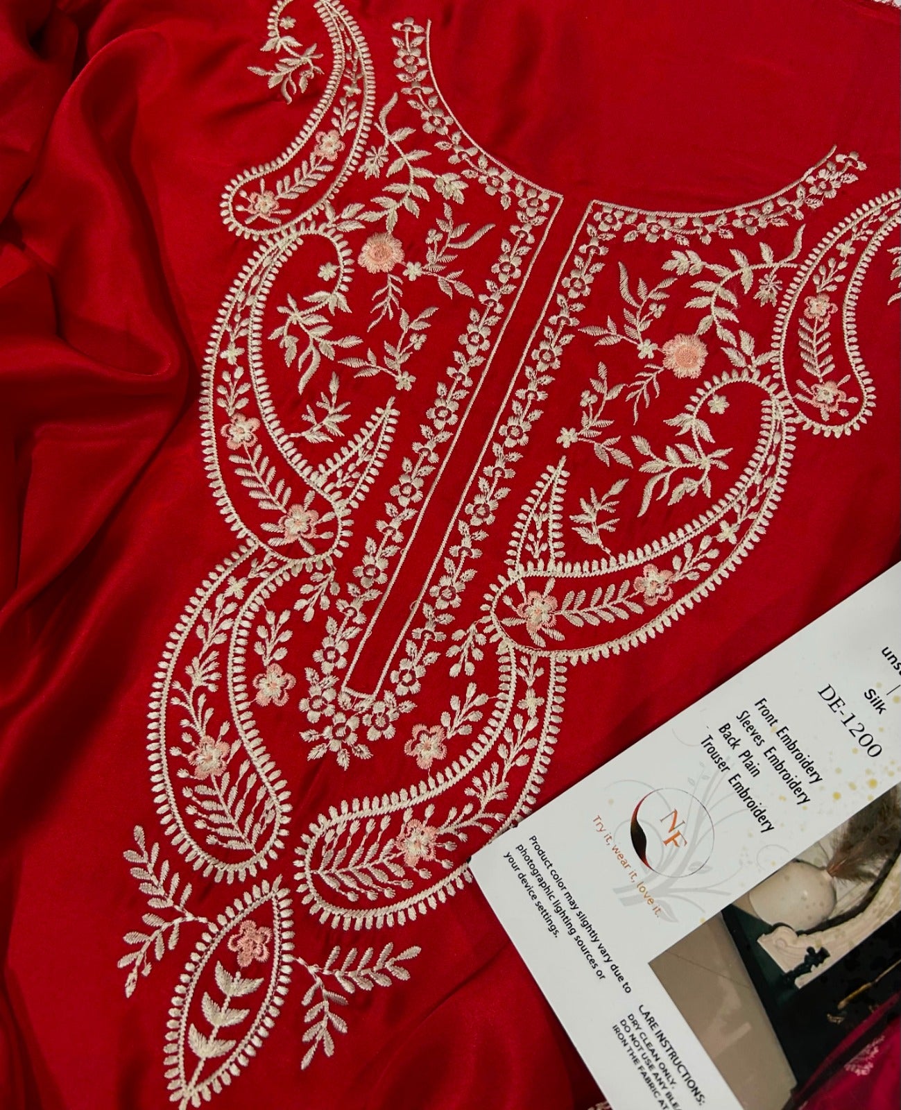 Elegance Silk by Sajal Ali – Premium Embroidered Silk 2 Piece