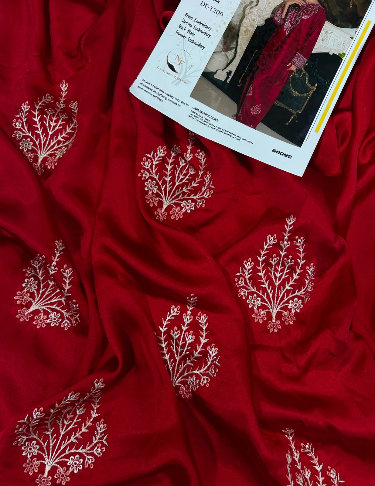 Elegance Silk by Sajal Ali – Premium Embroidered Silk 2 Piece