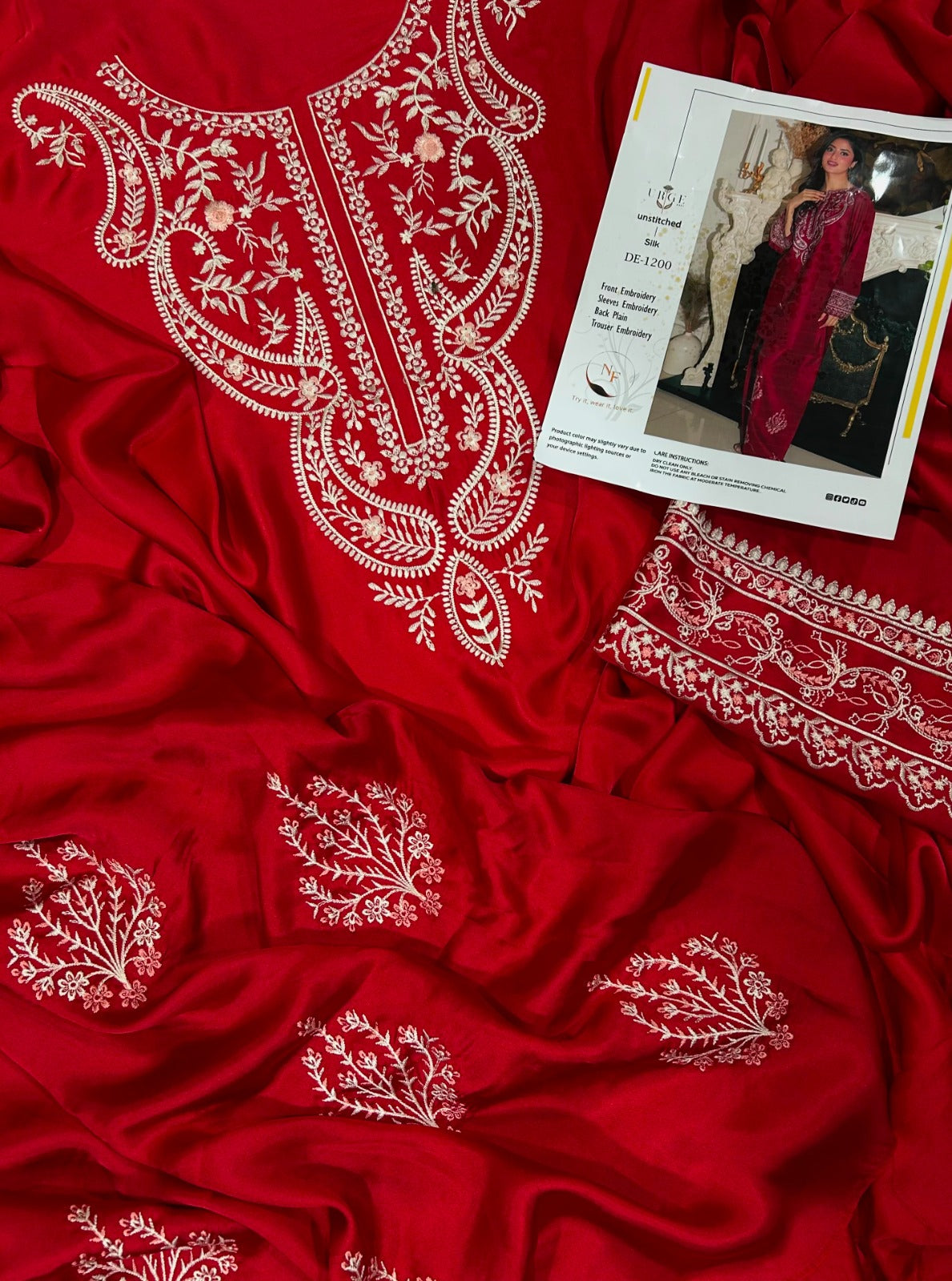 Elegance Silk by Sajal Ali – Premium Embroidered Silk 2 Piece