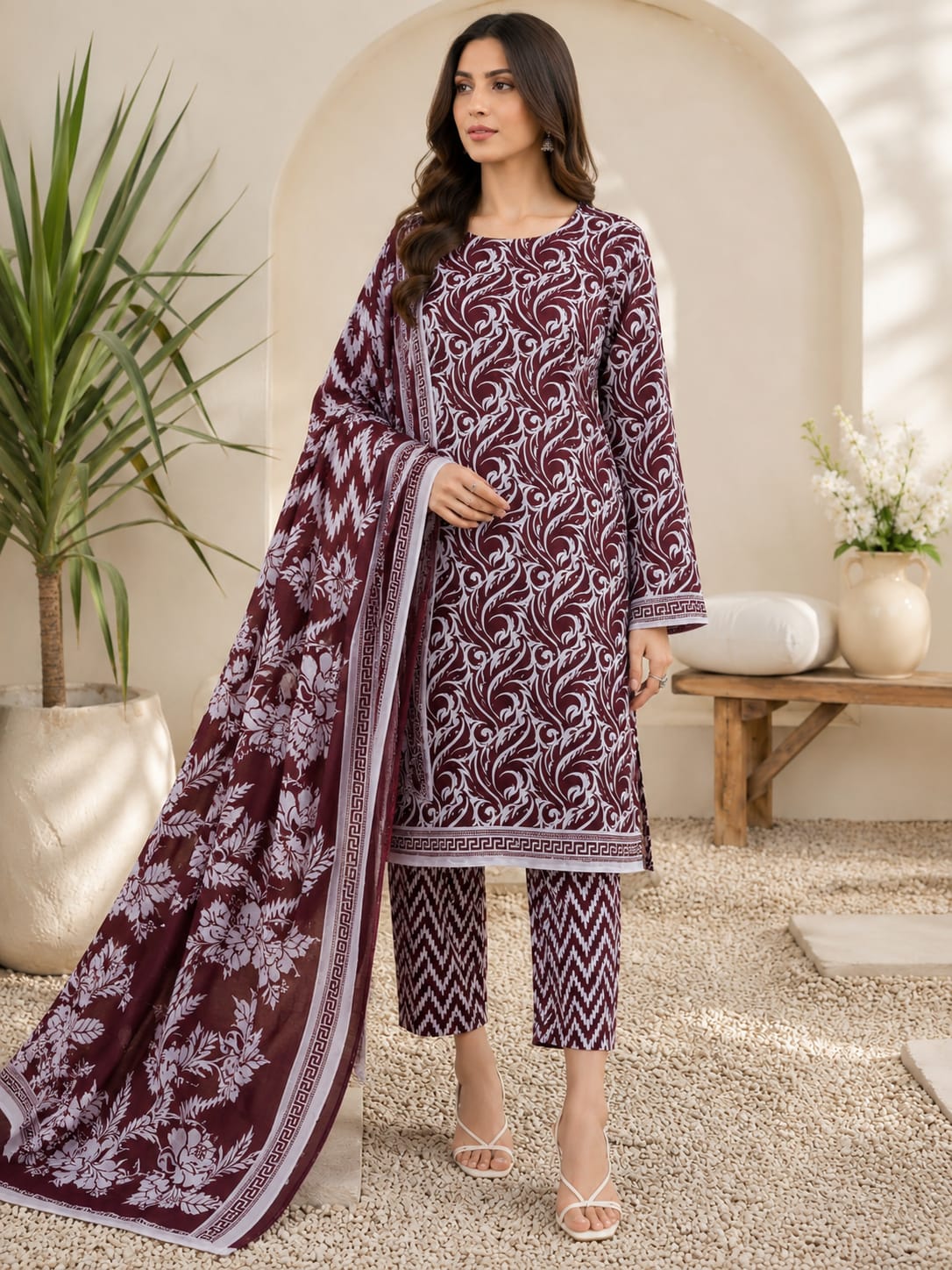 Sapphire Luxury Digital Print Airjet Lawn 3 Piece Collection