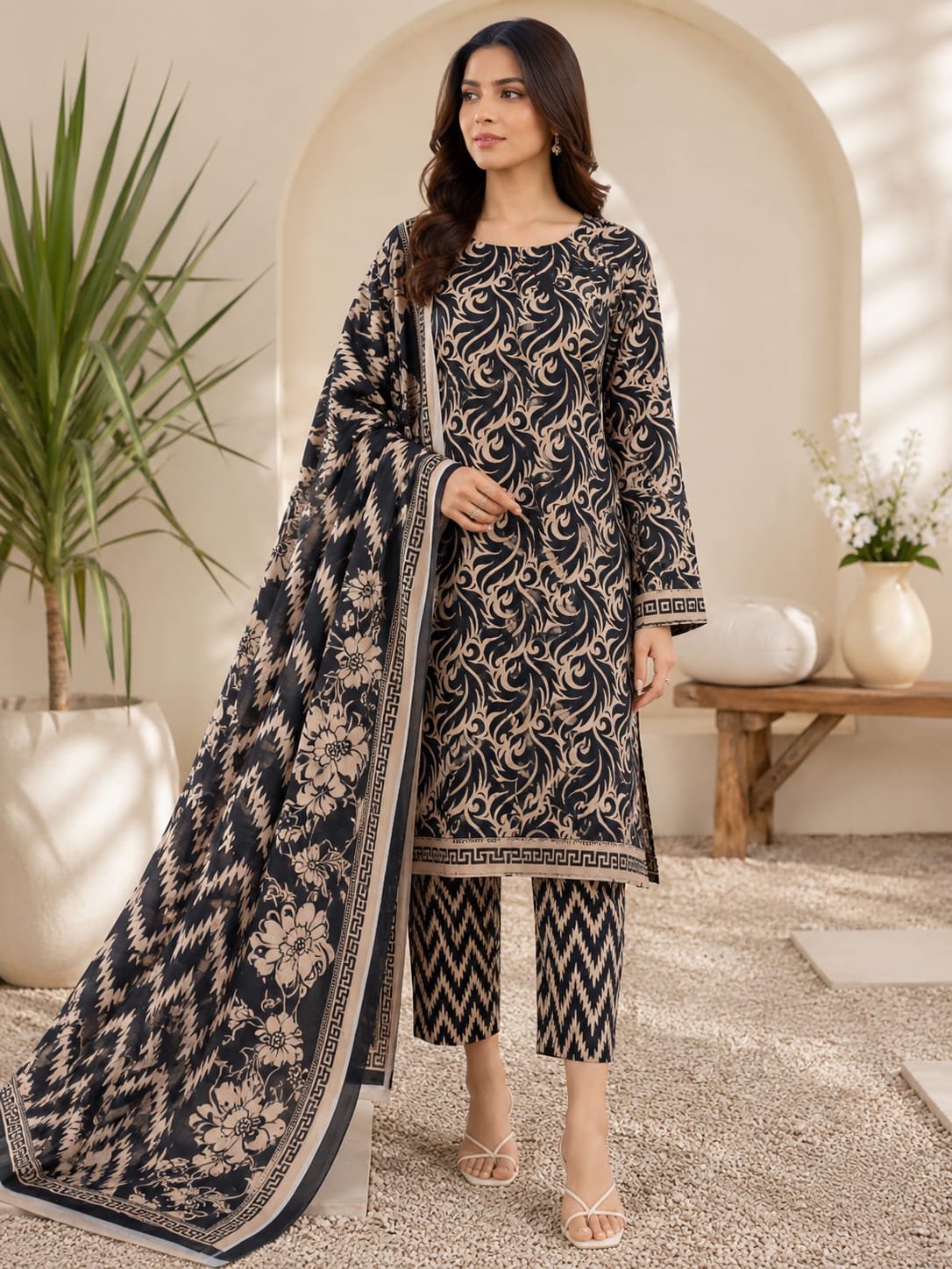 Sapphire Luxury Digital Print Airjet Lawn 3 Piece Collection