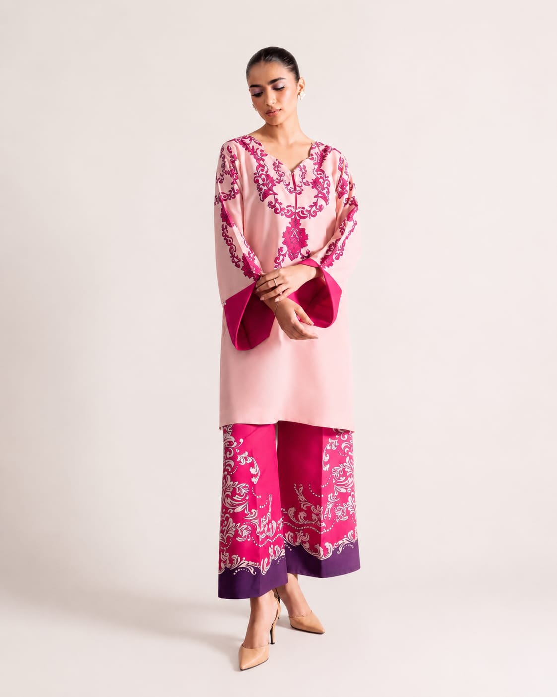 AFSANAH PREMIUM PRINTED SILK FABRIC — 2PCS UNSTICHED SUIT