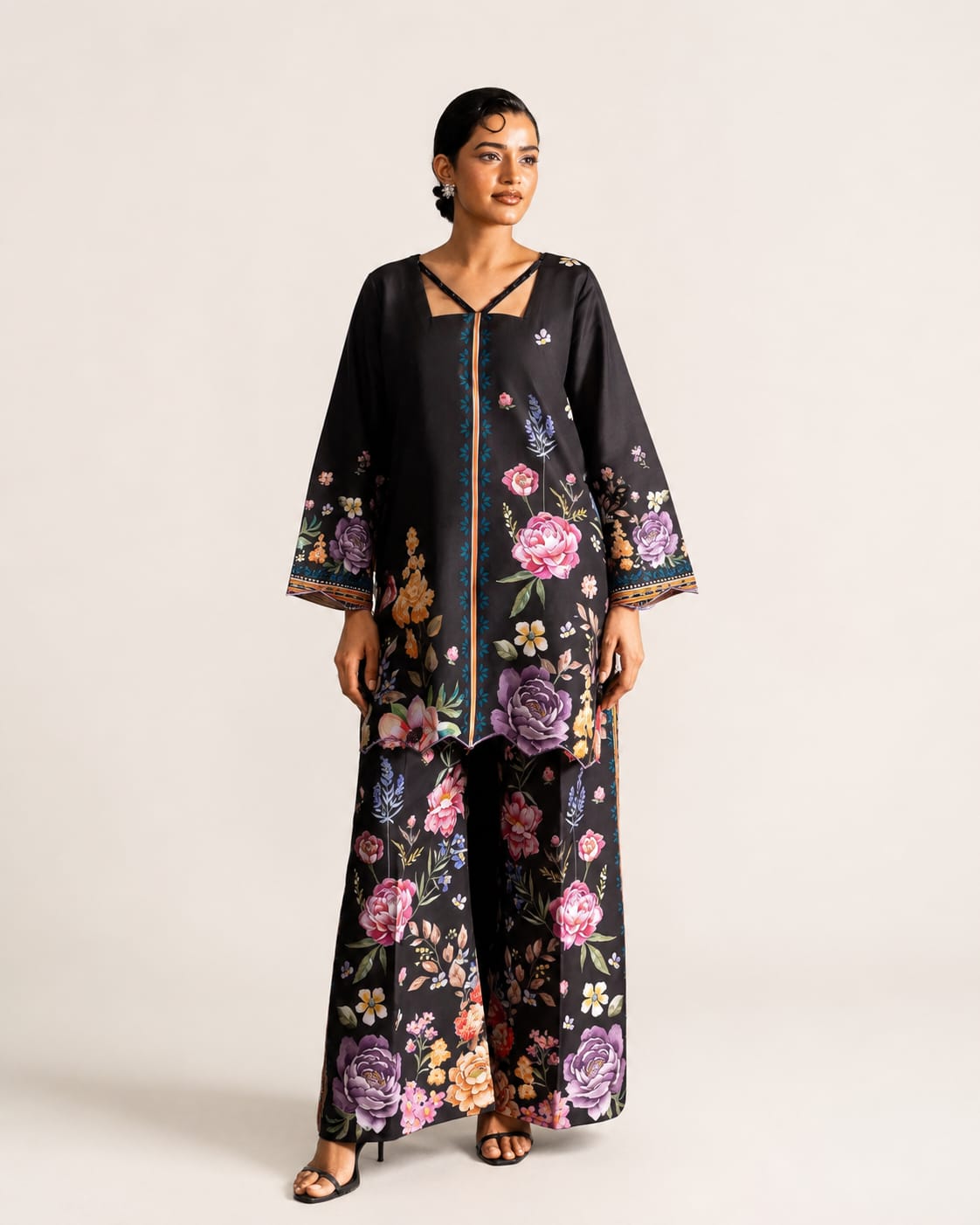 AFSANAH PREMIUM PRINTED SILK FABRIC — 2PCS UNSTICHED SUIT