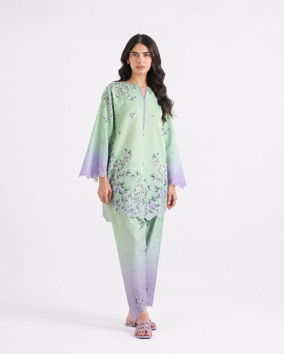 AFSANAH PREMIUM PRINTED SILK FABRIC — 2PCS UNSTICHED SUIT