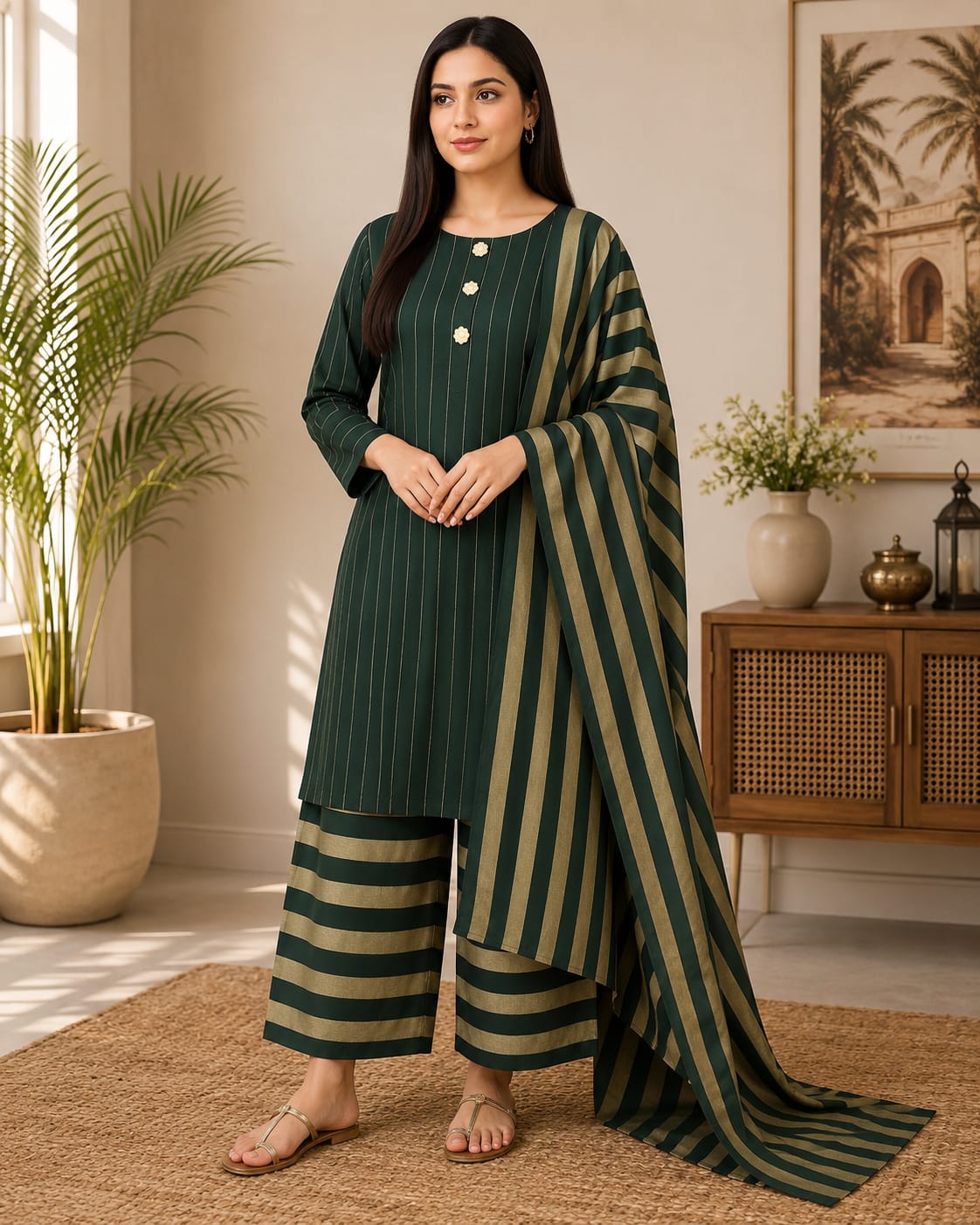 Multani Khadi Premium Dhanak Suit — Winter 3Pcs Collection 2026